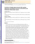 Cover page: The Effects of Healthy Aging, Amnestic Mild Cognitive Impairment, and Alzheimer’s Disease on Recollection and Familiarity: A Meta-Analytic Review