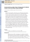 Cover page: Genome-wide association study of subtype-specific epithelial ovarian cancer risk alleles using pooled DNA.