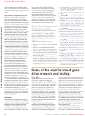 Cover page: Rules of the road for insect gene drive research and testing.