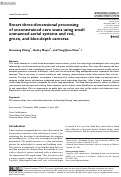 Cover page: Smart three-dimensional processing of unconstrained cave scans using small unmanned aerial systems and red, green, and blue-depth cameras