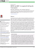 Cover page: MEF2C and EBF1 Co-regulate B Cell-Specific Transcription