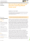 Cover page: Role and clinical application of next-generation sequencing (NGS) for ovarian cancer.