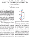 Cover page: A Resonant Dual Extended LC-tank Dickson Converter with 50% Two-Phase Operation at Odd Conversion Ratios