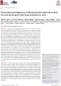 Cover page: Transcriptional adaptation of Mycobacterium tuberculosis that survives prolonged multi-drug treatment in mice.