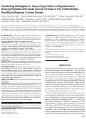 Cover page: Simulating Strategies for Improving Control of Hypertension Among Patients with Usual Source of Care in the United States: The Blood Pressure Control Model