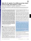 Cover page: MDA-7/IL-24 regulates the miRNA processing enzyme DICER through downregulation of MITF