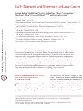 Cover page: Early Diagnosis and Screening for Lung Cancer