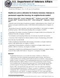 Cover page: Healthcare service utilization for formerly homeless veterans in permanent supportive housing: Do neighborhoods matter?