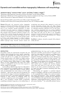 Cover page: Dynamic and reversible surface topography influences cell morphology