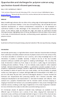 Cover page: Opportunities and challenges for polymer science using synchrotron-based infrared spectroscopy