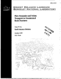 Cover page: Flow dynamics and solute transport in unsaturated rock fractures