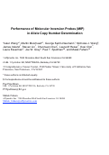 Cover page: Performance of Molecular Inversion Probes (MIP) in Allele Copy Number Determination