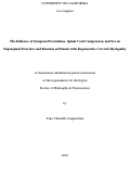 Cover page: The Influence of Symptom Presentation, Spinal Cord Compression, and Sex on Supraspinal Structure and Function in Patients with Degenerative Cervical Myelopathy