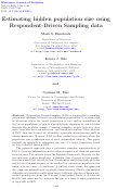 Cover page: Estimating hidden population size using Respondent-Driven Sampling data