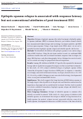 Cover page: Epileptic spasms relapse is associated with response latency but not conventional attributes of post-treatment EEG.