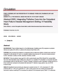 Cover page: Integrating Palliative Care into the Outpatient Heart Failure Disease Management Setting: A Feasibility Study