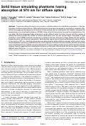 Cover page: Solid tissue simulating phantoms having absorption at 970 nm for diffuse optics