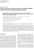 Cover page: Joint Assessment of Structural, Perfusion, and Diffusion MRI in Alzheimer′s Disease and Frontotemporal Dementia