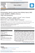 Cover page: Demographic data for urinary Acute Kidney Injury (AKI) marker [IGFBP7]·[TIMP2] reference range determinations