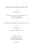 Cover page: Mechanism Design for Multi-layer Supply Chains