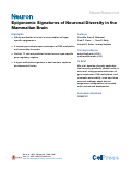 Cover page: Epigenomic Signatures of Neuronal Diversity in the Mammalian Brain