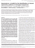 Cover page: Asymmetron: a toolkit for the identification of strand asymmetry patterns in biological sequences