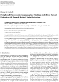 Cover page: Peripheral Fluorescein Angiographic Findings in Fellow Eyes of Patients with Branch Retinal Vein Occlusion