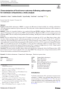 Cover page of Characterization of facial nerve outcomes following radiosurgery for vestibular schwannoma: a meta-analysis.