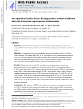 Cover page: Preoperative Cardiac Stress Testing in the Southern California Vascular Outcomes Improvement Collaborative