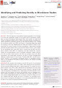 Cover page: Identifying and Predicting Novelty in Microbiome Studies