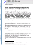 Cover page: Host and gut microbial tryptophan metabolism and type 2 diabetes: an integrative analysis of host genetics, diet, gut microbiome and circulating metabolites in cohort studies