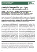 Cover page: A statistical framework for cross-tissue transcriptome-wide association analysis