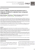 Cover page: Impact of digitally acquired peer diagnostic input on diagnostic confidence in outpatient cases: A pragmatic randomized trial