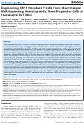 Cover page: Engineering HIV-1-Resistant T-Cells from Short-Hairpin RNA-Expressing Hematopoietic Stem/Progenitor Cells in Humanized BLT Mice