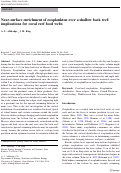 Cover page: Near-surface enrichment of zooplankton over a shallow back reef: implications for coral reef food webs