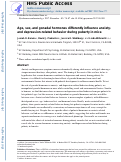 Cover page: Age, sex, and gonadal hormones differently influence anxiety- and depression-related behavior during puberty in mice