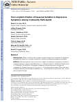 Cover page: Two longterm studies of seasonal variation in depressive symptoms among community participants.