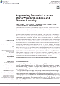 Cover page: Augmenting Semantic Lexicons Using Word Embeddings and Transfer Learning