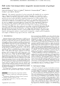 Cover page: Full vector low-temperature magnetic measurements of geologic materials