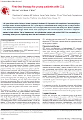 Cover page: First-line therapy for young patients with CLL.