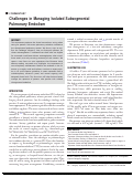 Cover page: Challenges in Managing Isolated Subsegmental Pulmonary Embolism