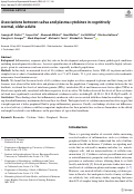 Cover page: Associations between saliva and plasma cytokines in cognitively normal, older adults