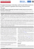 Cover page: Persistent Immune Activation and Carotid Atherosclerosis in HIV-Infected Ugandans Receiving Antiretroviral Therapy