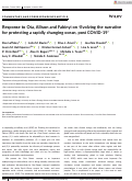 Cover page: Response to Ota, Allison and Fabinyi on ‘Evolving the narrative for protecting a rapidly changing ocean, post COVID‐19’