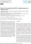 Cover page: Physics of Stratocumulus Top (POST): turbulent mixing across capping inversion