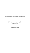 Cover page: Food Decisions Among Working Latino Families in California