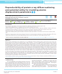 Cover page: Reproducibility of protein x-ray diffuse scattering and potential utility for modeling atomic displacement parameters