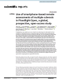 Cover page: Use of smartphone-based remote assessments of multiple sclerosis in Floodlight Open, a global, prospective, open-access study.