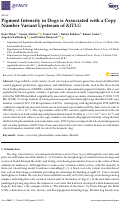 Cover page: Pigment Intensity in Dogs is Associated with a Copy Number Variant Upstream of KITLG.