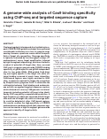 Cover page: A genome-wide analysis of Cas9 binding specificity using ChIP-seq and targeted sequence capture